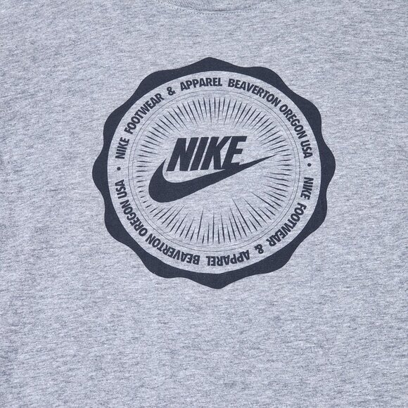 Nike‎ Gray Logo Tee Shirt Mens Size S Short Sleeve Made In Nicaragua - Picture 3 of 7